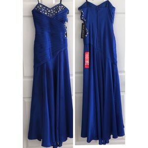 🆕 Blue Cutout Formal Dress